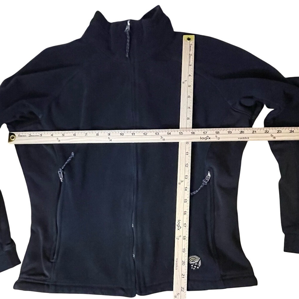 Mountain Hardwear Womens Black Gore Windstopper Fleece Full Zip Jacket Size 10 - Picture 10 of 10